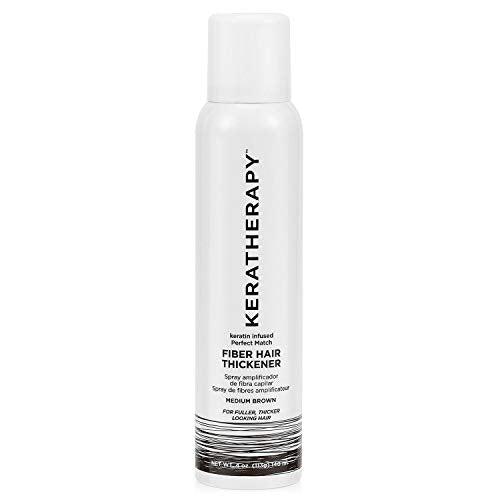 KERATHERAPY Perfect Match FIBER HAIR THICKENER- Medium Brown 4 oz-