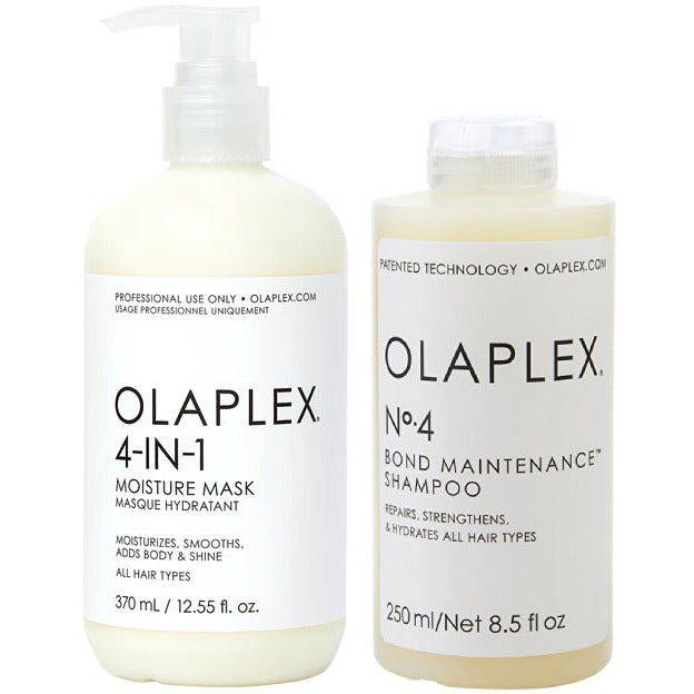 Olaplex No.4 Bond Maintenance Shampoo 8.5oz, 4-In-1 Bond Moisture Mask 12.55 oz Duo-