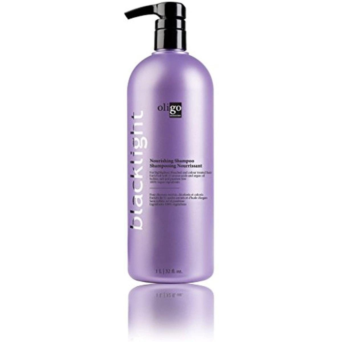 The Warehouse Salon Oligo Blacklight Nourishing shampoo back view