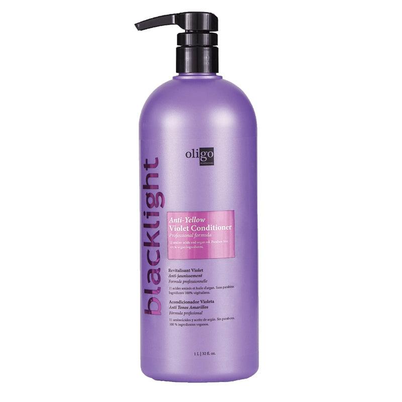 The Warehouse Salon Oligo Blacklight Violet Conditioner back view