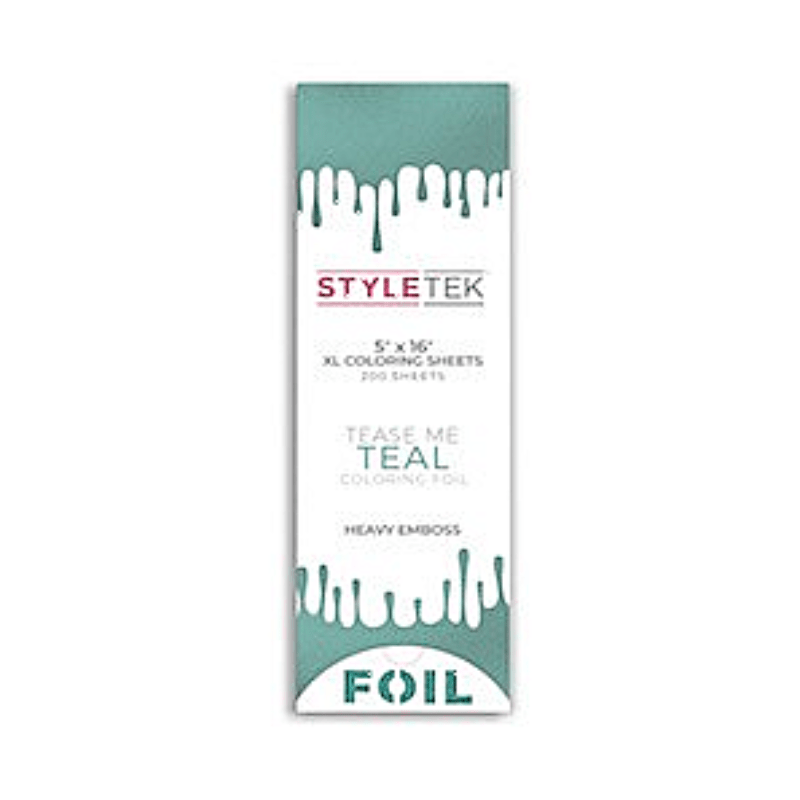 The Warehouse Salon Styletek Tease Me Teal Balayage XL Sheets 200ct 5x16 back view