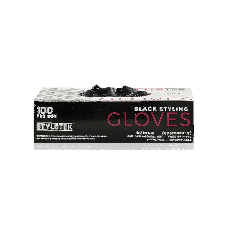 The Warehouse Salon Styletek Black Powder Free Gloves 100ct