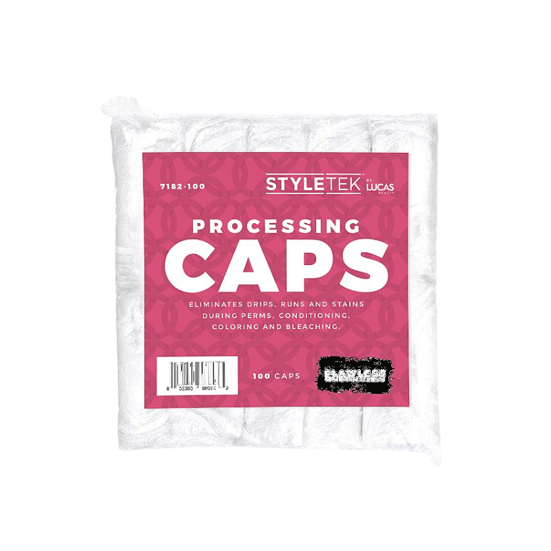 The Warehouse Salon Styletek Clear Processing Caps -100pk