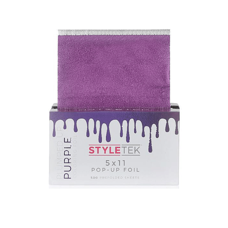 The Warehouse Salon Styletek Plumped Up Purple Embossed Pop-Up Foil 500ct 5x11