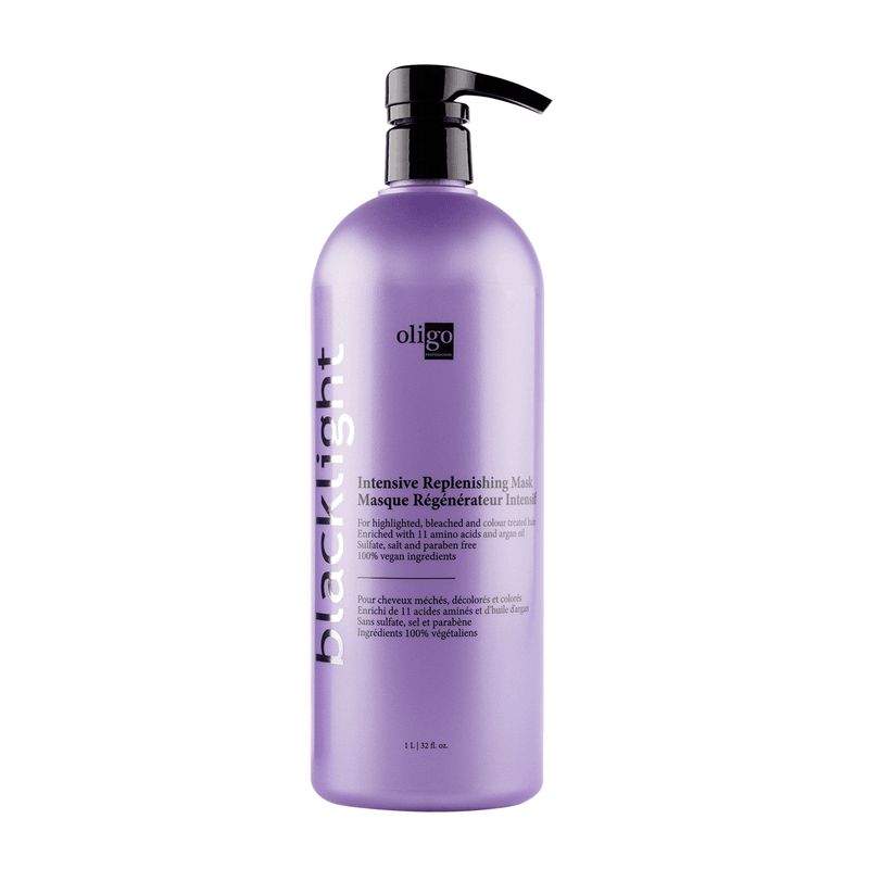 The Warehouse Salon Oligo Blacklight Intensive Repleneshing Mask back view