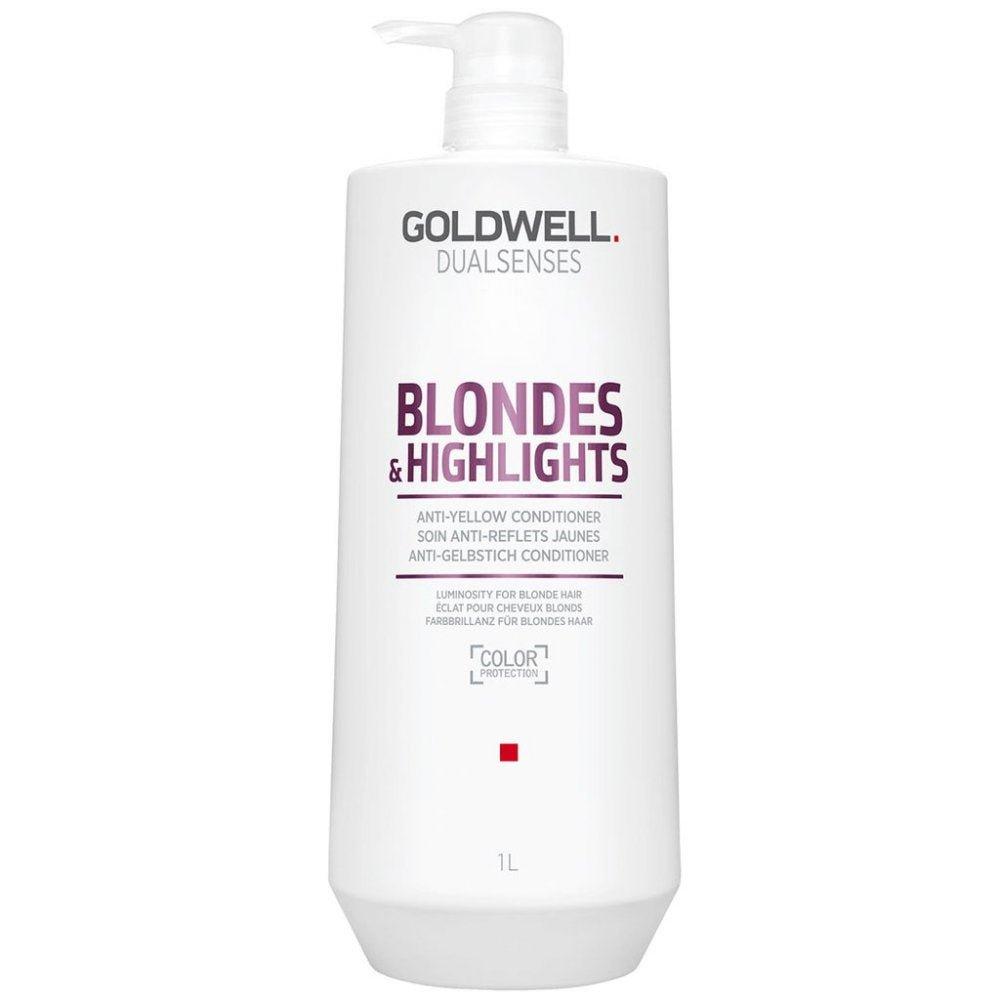 The Warehouse Salon Goldwell DualSenses Blonde & Highlights Anti-Yellow Conditioner back view