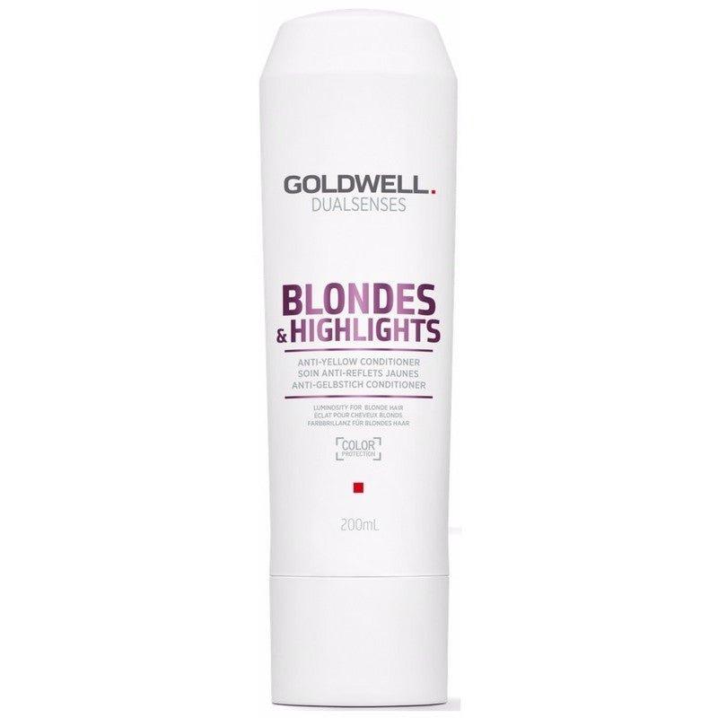 The Warehouse Salon Goldwell DualSenses Blonde & Highlights Anti-Yellow Conditioner front view