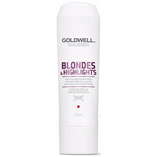 The Warehouse Salon Goldwell DualSenses Blonde & Highlights Anti-Yellow Conditioner front view