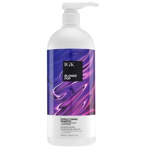 The Warehouse Salon IGK BLONDE POP Purple Toning Shampoo 33.8oz