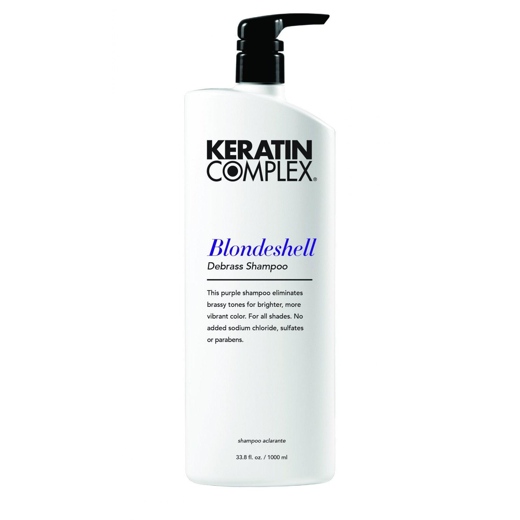 The Warehouse Salon Keratin Complex Blondeshell Shampoo back view