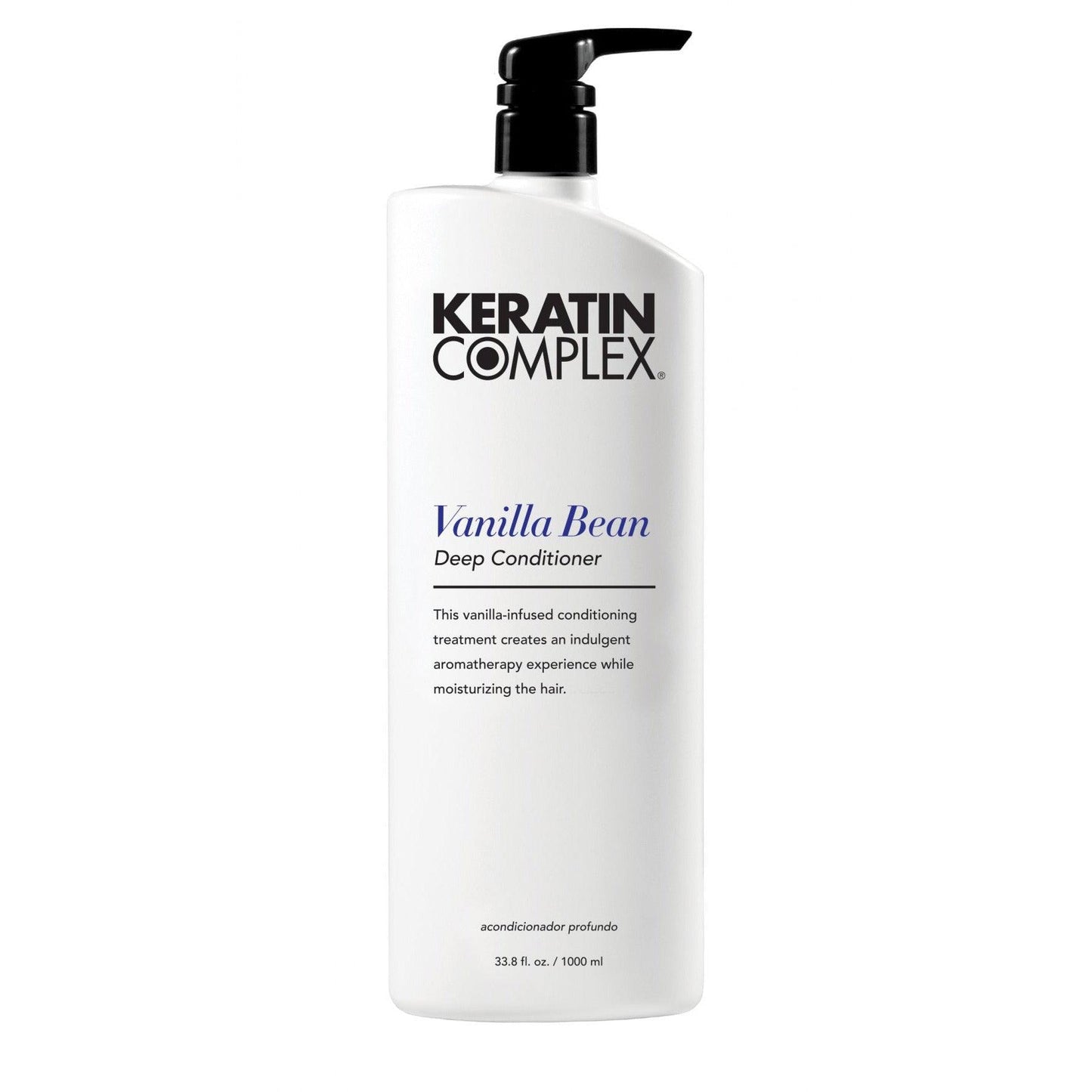 The Warehouse Salon Keratin Complex Vanilla Bean Deep Conditioner back view