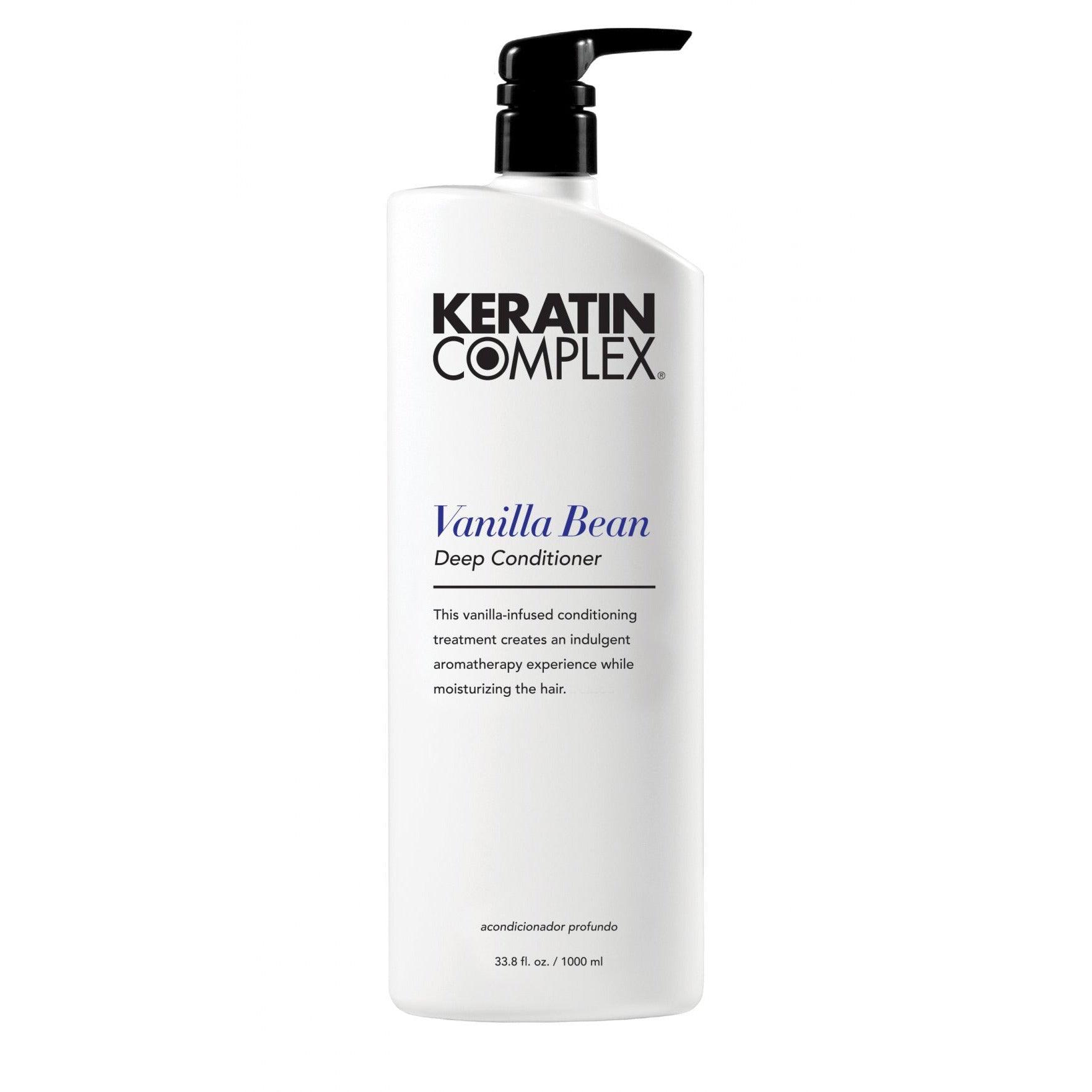The Warehouse Salon Keratin Complex Vanilla Bean Deep Conditioner back view