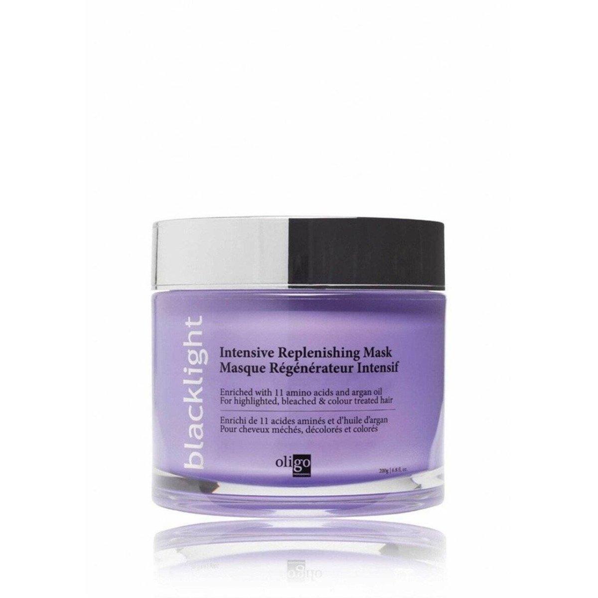 The Warehouse Salon Oligo Blacklight Intensive Repleneshing Mask front view